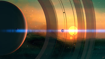Round About Planet, planet, artist, artwork, digital-art, deviantart HD wallpaper