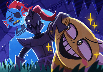 Epic Undertale Duo: Monster Kid & Undyne in Ultra, Monster Kid (Undertale), Undyne (Undertale), video game, Undertale HD wallpaper