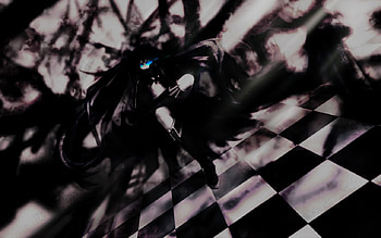 Miku (i think), miku, black, abstract, dark HD wallpaper