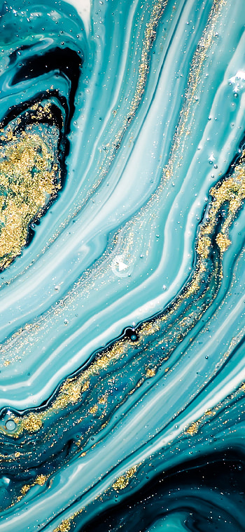 Blue Black And Gold Marble - Gambar Keren, Teal Gold Marble HD phone wallpaper