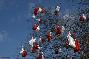 Martenitsa, martisor, baba marta, bulgaria, spring, tree HD wallpaper