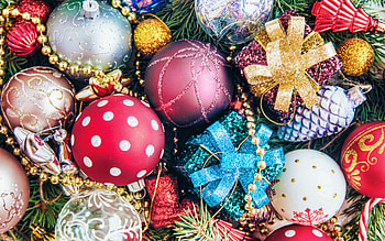 Christmas decorations, , Happy New Year, background with Christmas balls, Merry Christmas, Christmas balls, Christmas HD wallpaper