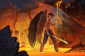 Devil With Wings Sword, artist, artwork, artstation, digital-art HD wallpaper