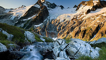 Nature, Stones, Mountains, Shine, Light, Creek, Brook HD wallpaper