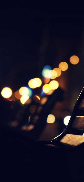 Gold lights, Beach street, Night lights, Urban bokeh HD phone wallpaper