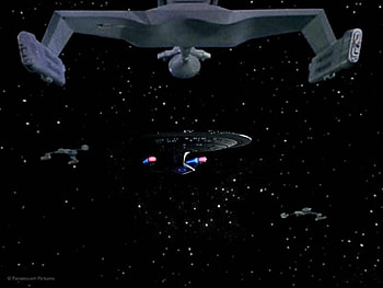 Not Of This Time, trek, crossover, star trek, enterprise d, romulans HD wallpaper