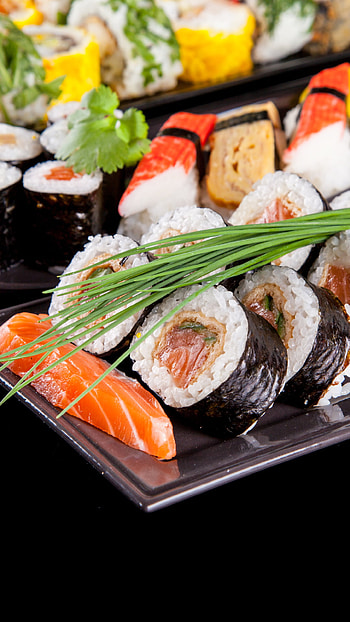 Food sushi, Flavorful dish, Traditional recipe, Tantalizing HD phone wallpaper