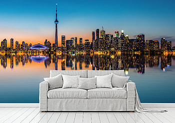 Skyline Mural, Travels, Toronto skyline wall mural, 2022 HD wallpaper