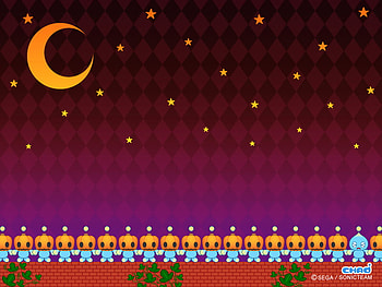 Chao, sonic, cresent moon, video games, pumpkin HD wallpaper