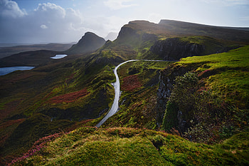 Nature, Landscape, Mountains, View From Above, Road, Greens HD wallpaper