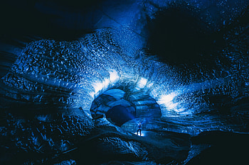 Ice, Dark, Silhouette, Cave, Glacier HD wallpaper