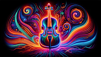 Vibrant Neon Cello, cello, violin, colorful, Abstract, music HD wallpaper