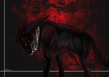 Alucard the hell dog, dog, vampire, demon, dracula, alucard, darkness, hell, anime, hellsing, gun HD wallpaper