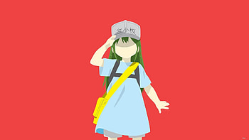 Minimal, Platelet, Hataraku Saibou (Cells at Work!), anime girl, art HD wallpaper