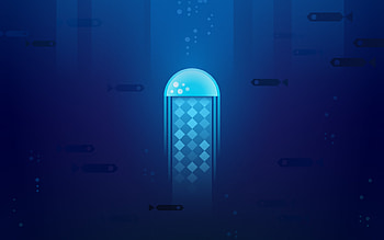 Jellyfish, minimal, digital artwork HD wallpaper