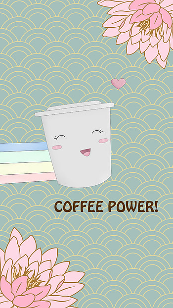 Coffee Power 2.0, art, pink HD phone wallpaper