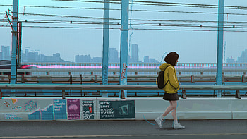 Girl Walking On Lone Bridge Wanderer, alone, bridge, walking, artist, artwork, digital-art, artstation HD wallpaper