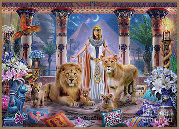 Queen, leu, art, mgl, mglart, girl, lion, meiklejohn, fantasy HD wallpaper