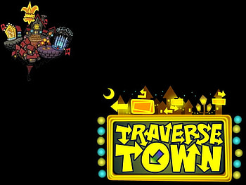 Traverse Town (KH), traverse town, logo, kh, world, kingdom hearts HD wallpaper