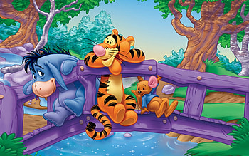Tiger and Roo, Eeyore (Winnie-the-Pooh) HD wallpaper