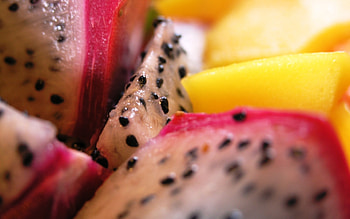 Dragon Fruit, Tropical food, Exotic fruit, Vibrant colors HD wallpaper