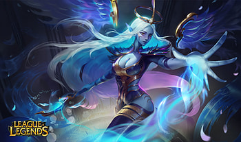 Dawn messenger Soraka, blue, soraka, fantasy, girl, chong cui HD wallpaper