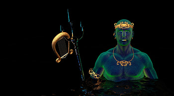 Poseidon - God of the Sea, god, sea, greek, greece, , cgi, ancient, trident, rome, roman, , poseidon, creature, lyre, mythical, neptune HD wallpaper
