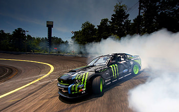 Ford Monster Drifting Smoke, drifting-cars, cars, drift, tires, smoke, ford, mustang HD wallpaper