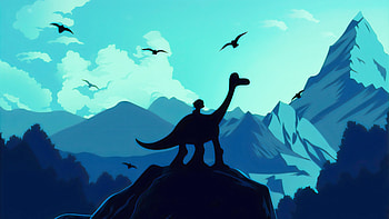 The Good Dinosaur Illustration, pixar, disney, movies, the-good-dinosaur, animated-movies, artist, artwork, digital-art HD wallpaper