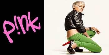 P!NK, pink, white, black, green HD wallpaper