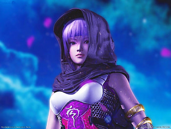 ninja_gaiden, blue, purple, fantasy, art, ninja, sky, girl HD wallpaper