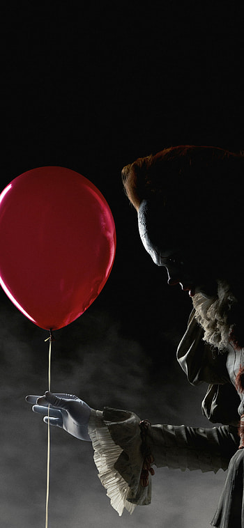 Pennywise: Red Balloon — It (2017) Horror , clown, Pennywise (It), horror, scary, movie, It (2017) HD phone wallpaper