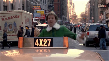 Buddy the Elf gets hit by a Taxi HD wallpaper