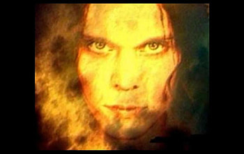 SOUL ON FIRE, face, beautiful, fire, flames HD wallpaper