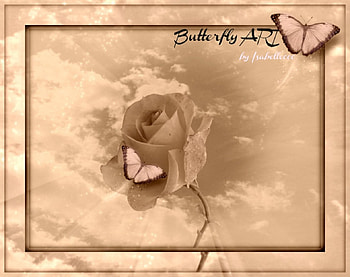 Butterfly ART, rose, art, sky, Fantasy, Buttefly HD wallpaper