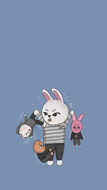 Minho with kids, art, skzoo, straykids HD phone wallpaper