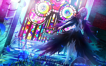 Angel, blue, black, cute, beauty, feather, wings, sweet, white, girl, orange, dark, purple, anime, pretty, light, green, yellow, red, lovely HD wallpaper