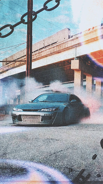 Drift, sky, vhs, motor_vehicle, car, retro HD phone wallpaper