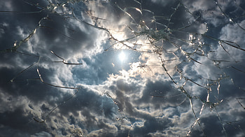 Broken Screen, Sky, Cloud HD wallpaper