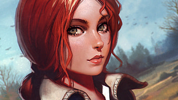 Ilya Kuvshinov, Triss Merigold, Drawing, The Witcher HD wallpaper