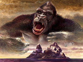 Skull Island, skull, king kong, island, comic HD wallpaper