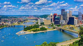 Point State Park, Pittsburgh Skyline HD wallpaper