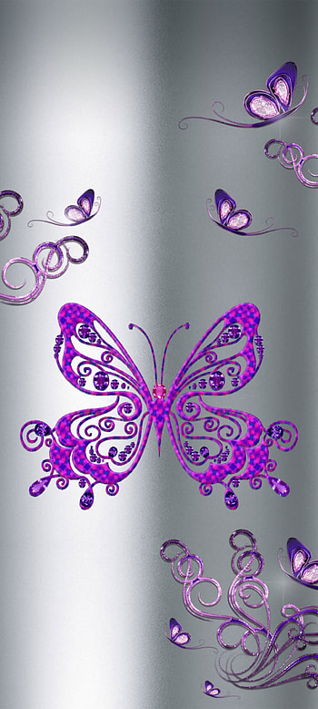 Violet Butterfly, moths and butterflies, product, premium, curve, metal, luxury, purple HD phone wallpaper