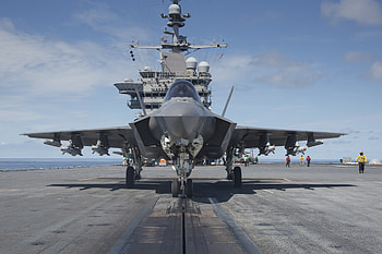 f-35 lighting 11, sea, military, ship, people HD wallpaper