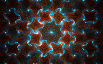 Fractal, blue, abstract, bright, red, luminos HD wallpaper