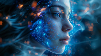 Futuristic Cybernetic Girl in Blue, girl, futuristic, cybernetic, blue HD wallpaper