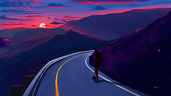 Late Afternoon Skating , skating, artist, artwork, digital-art, artstation HD wallpaper