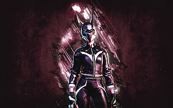Fortnite Helmet Harlowe Skin, Fortnite, main characters, purple stone background, Helmet Harlowe, Fortnite skins, Helmet Harlowe Skin, Helmet Harlowe Fortnite, Fortnite characters HD wallpaper