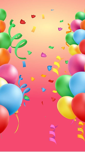 Happy Birtay, Balloons Background HD phone wallpaper
