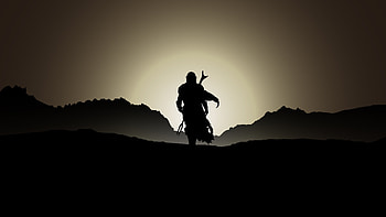 The Mandalorian, 2020 tv show, Star Wars, silhouette HD wallpaper
